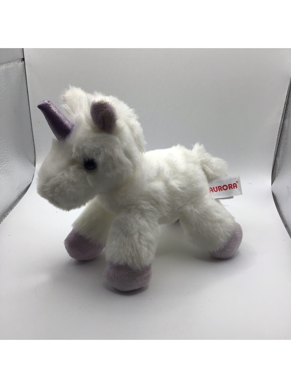 Aurora World Unicorn Plush 7" Purple Horn Stuffed Animal